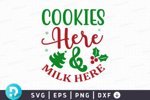 Cookies Here Milk Here SVG Design: Graphics for Crafts & Cheer