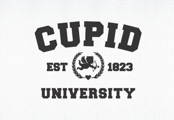 Cupid University SVG, Valentine PNG: Graphics for Crafts & Branding