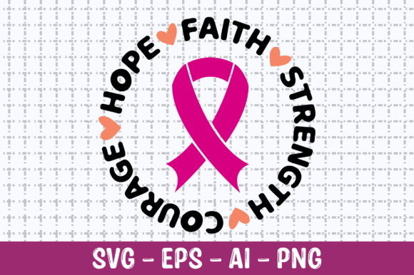 Hope Faith Strength Courage SVG: Crafts & Graphics for Local Branding