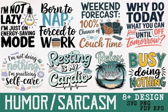 Humor Funny Quote Sublimation Bundle: Graphics for Crafts & Branding
