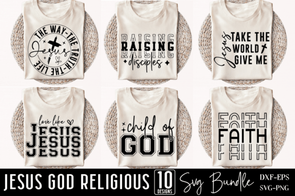 Jesus God Religious SVG PNG Bundle for Crafts & Graphics