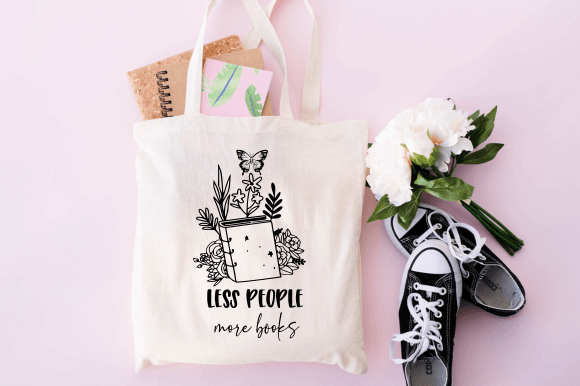 Less People More Books Graphics for Crafts