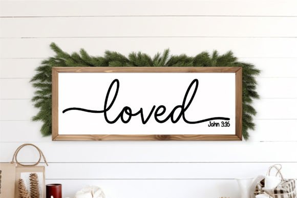 Loved Christian Wood Sign SVG: Graphics for Crafts & Faith-Based Content