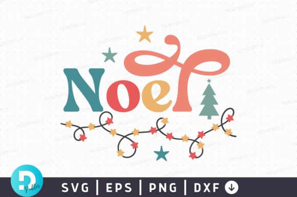 Noel SVG Design: Retro Christmas Graphics for Crafts