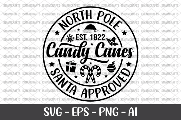 North Pole Candy Canes Santa Approved Graphics
