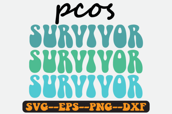 Pcos Survivor Quote Retro Svg Design: Graphics for Crafts & Branding