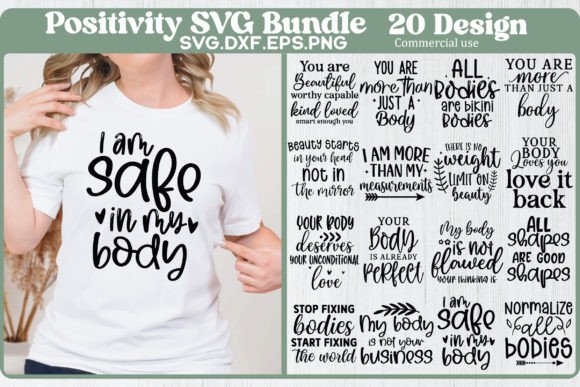 Positivity SVG Bundle: Graphics for Crafts & Content