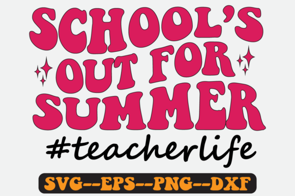 School’s Out for Summer Retro SVG Graphics