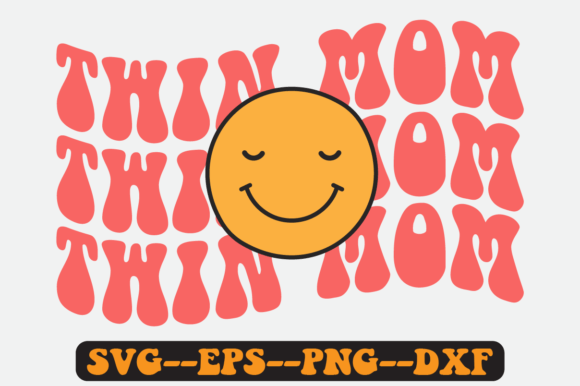 TWIN MOM Quote Retro Svg Design: Graphics for Crafts & Heartfelt Branding