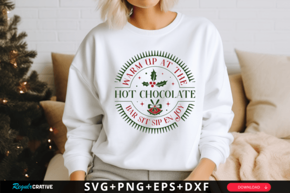 Warm Up at the Hot Chocolate Bar Sit Sip Graphics
